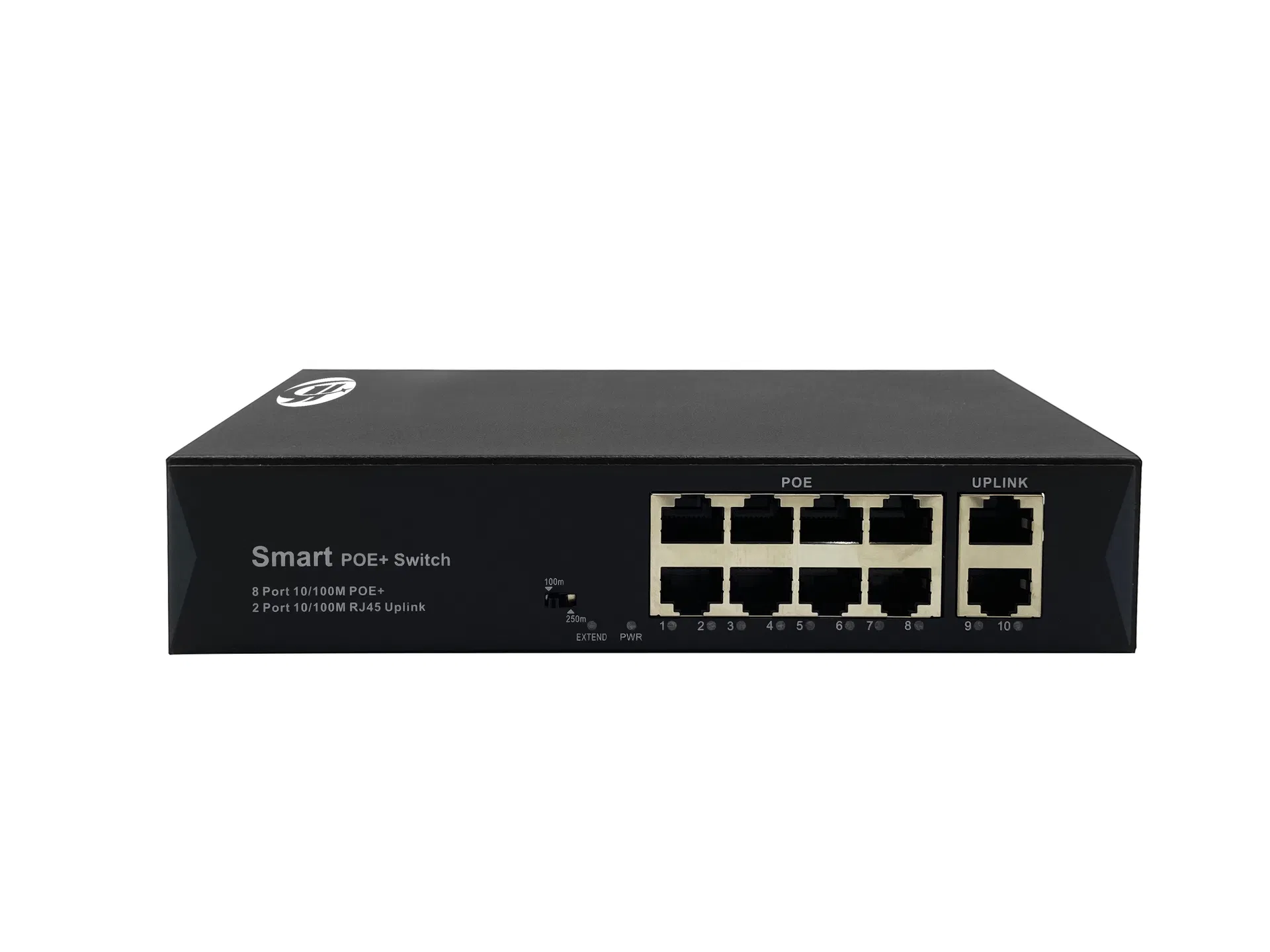 Ethernet Switch OEM/ODM Poe 100Mbps 8-Port Switch, 120W Power, Metal Casing