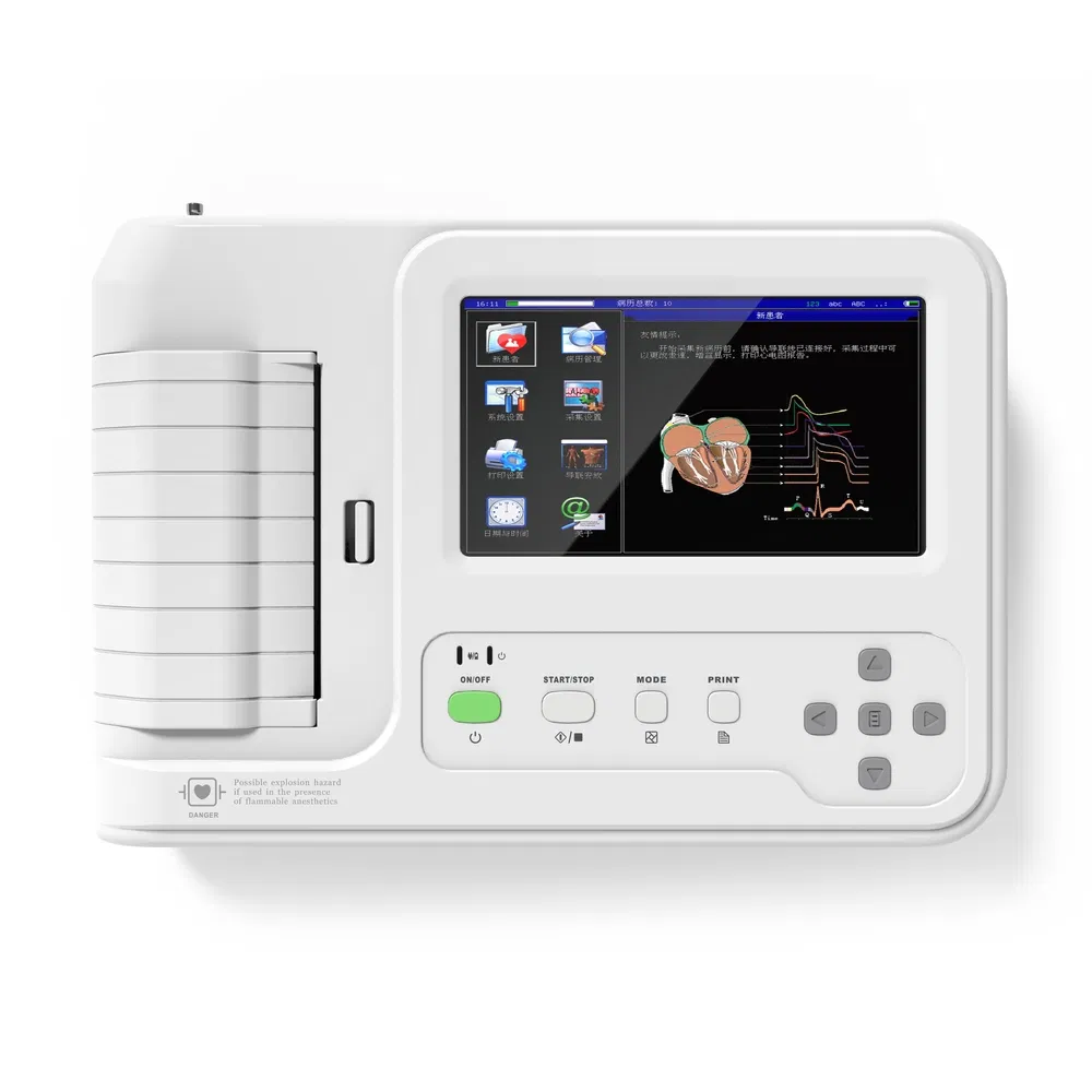 Rechargeable Medical Supply ECG Electrocardiograph Machine for Ambulatory Service