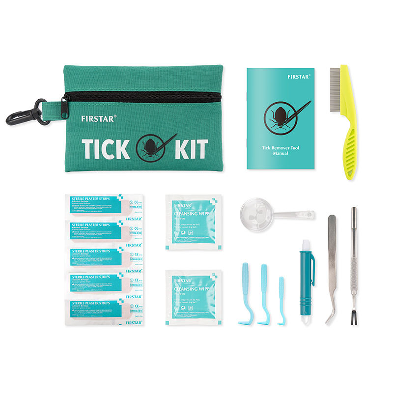 Pet First Aid Kit with Tick Remover &amp; Flea/Lice Treatment