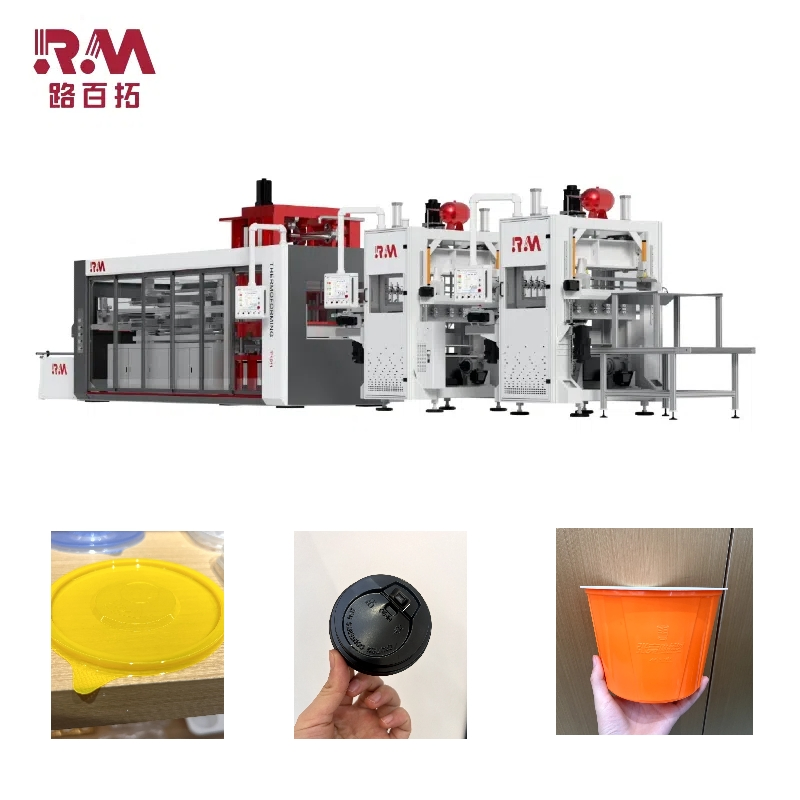 Compact Thermoforming Machine with Adjustable Settings for Plastics