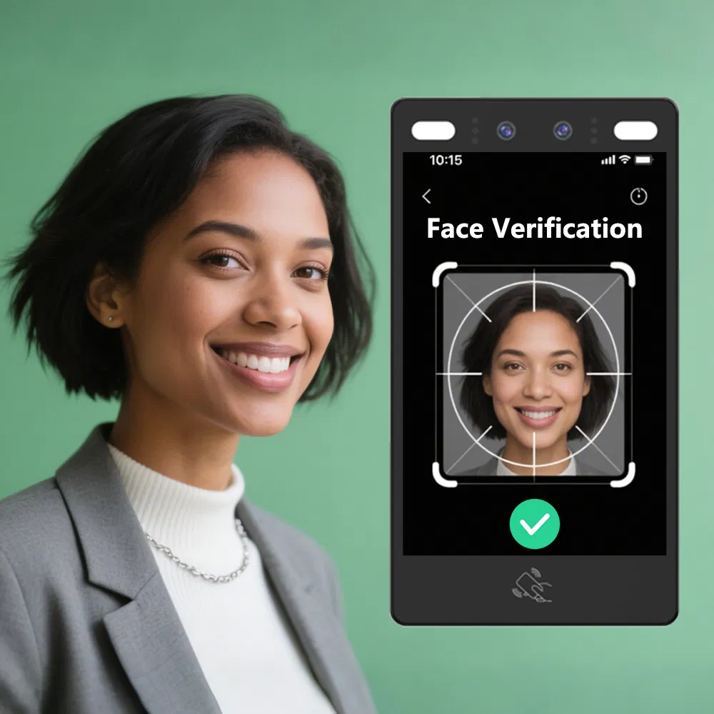 Suntek Dual Camera 2MP 8-Inch Facial Recogintion Device with Poe for Turnstile Gate Access Control System