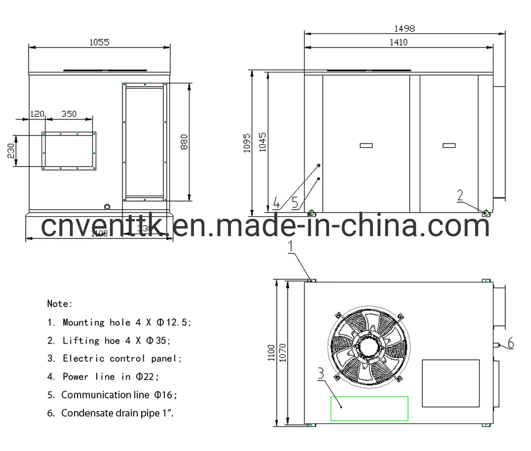 Duct type air conditioner drawing