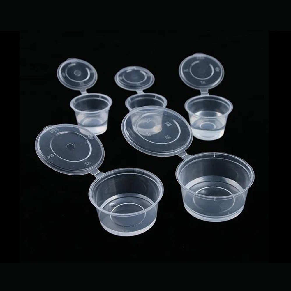Whosale Beast Selling PP 3oz Sauce Cup with Hinged Lid