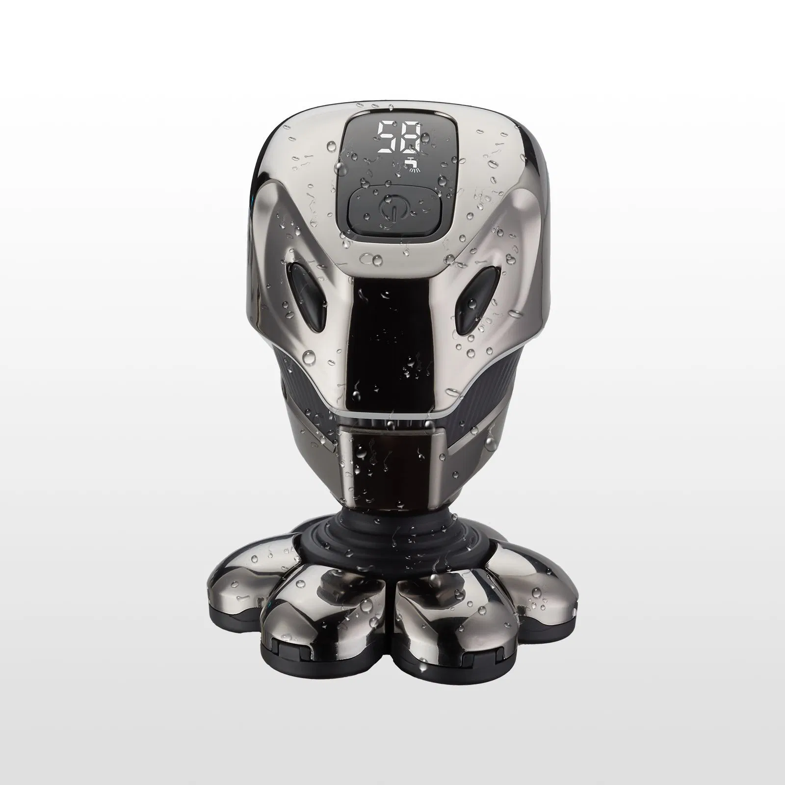 Seven Blades Bald Hair Clipper Robot Self-Help Bald Rechargeable Razor Electric Shaver for Men