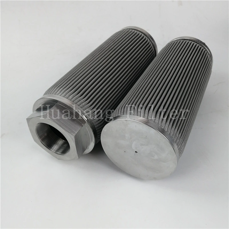 ss 304 316 Stainless steel wire mesh pleated hydraulic filter oil purifier oil filter polymer Perforated &nbsp;melt return suction candle oil filter HWU-80*80G