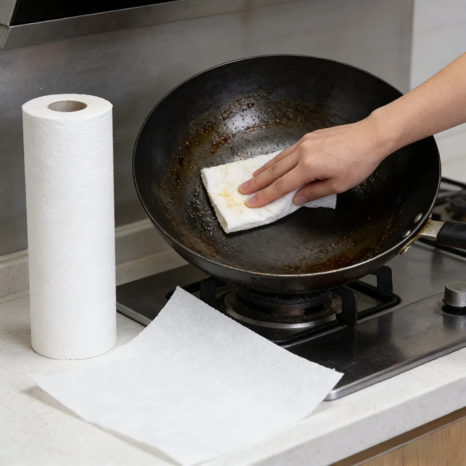30-120g 100% Rayon High-Strength Spunlace Nonwoven Fabric Jumbo Roll for Kitchen Towels, Cleaning Plain Cloth &amp; Dry Wipes