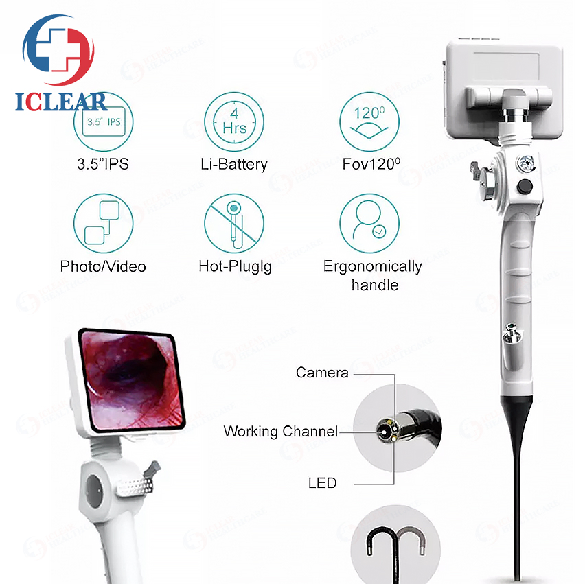 Veterinary Endoscope Imaging System Portable Animal Flexible Video Endoscope