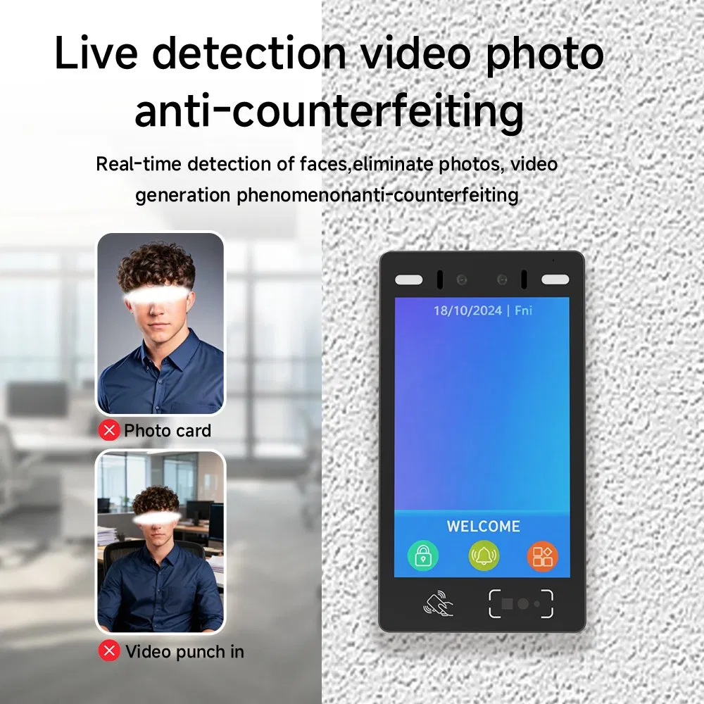 Suntek Factory Direct Sale Waterproof IP65 Face Recognition System 8 Inch Door Access Control Device
