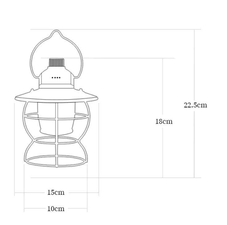 Retro Camping Lantern View 6