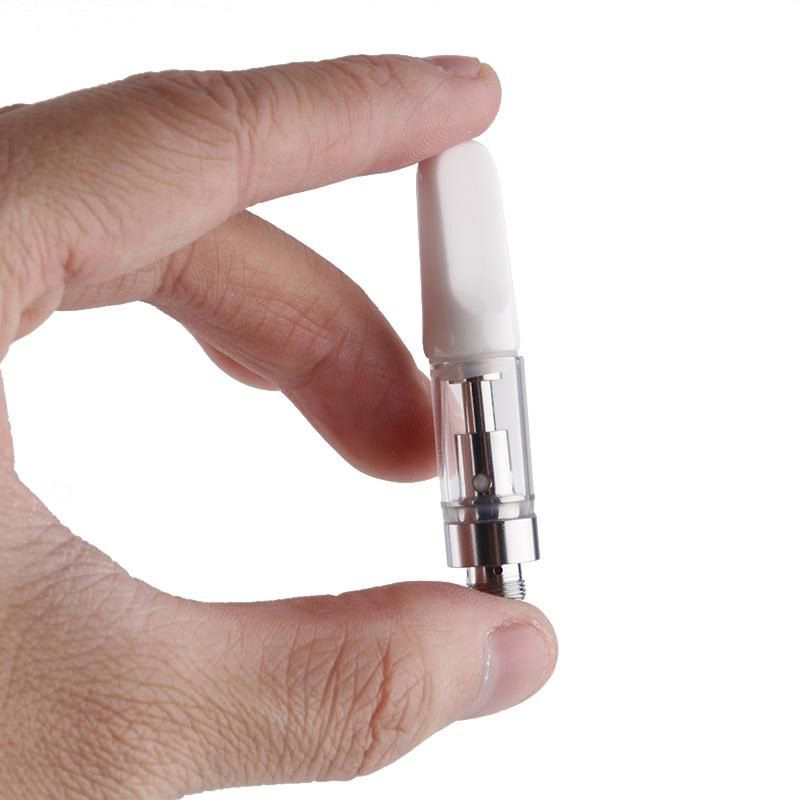 Th205 1ml 0.5ml Vape Carts Empty Thick Oil Disposable Ceramic Coil Vapes 510 Thread Battery Screw Press Cartridges