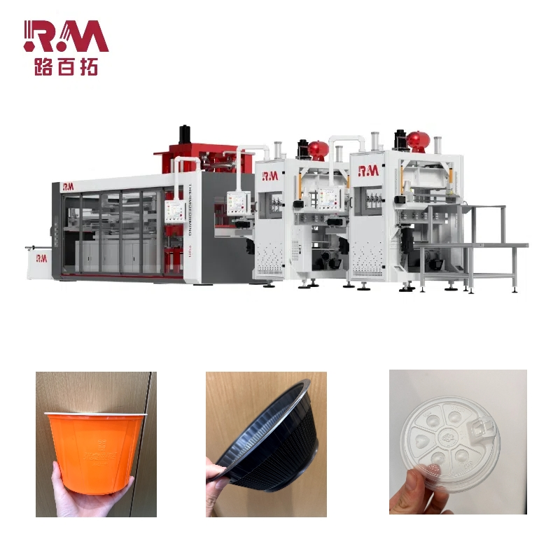 Compact Thermoforming Machine with Adjustable Settings for Plastics