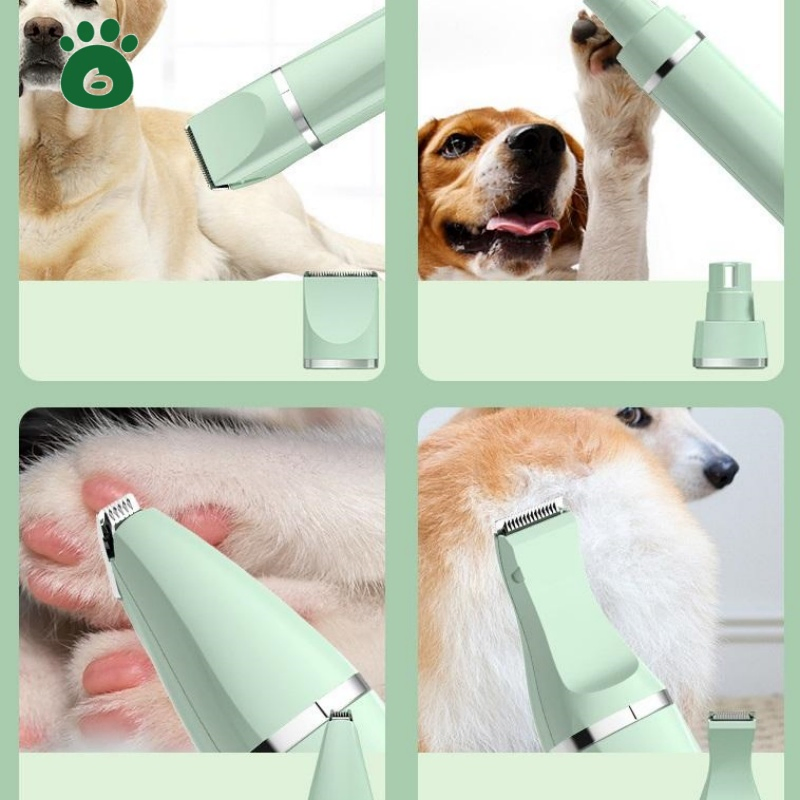 Multifunction Professional Pet Hair Clipper Electric Cordless Cat &amp; Dog Grooming Kit 4 in 1 Rechargeable Portable Plastic Design