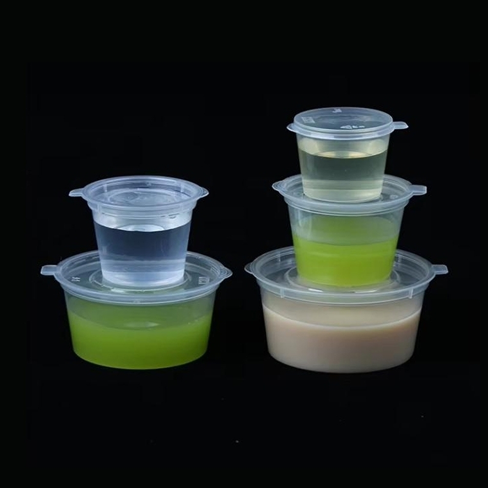 Whosale Beast Selling PP 3oz Sauce Cup with Hinged Lid