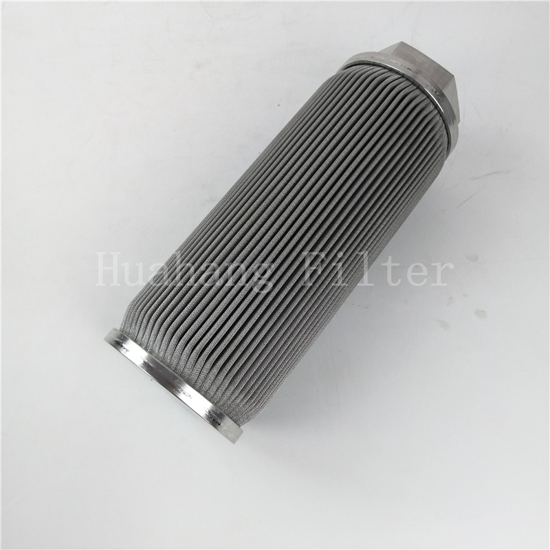 ss 304 316 Stainless steel wire mesh pleated hydraulic filter oil purifier oil filter polymer Perforated &nbsp;melt return suction candle oil filter HWU-80*80G
