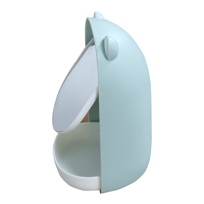 Fashion Sleek Minimalist All-in-One Portable Desktop Makeup Mirror with Storage