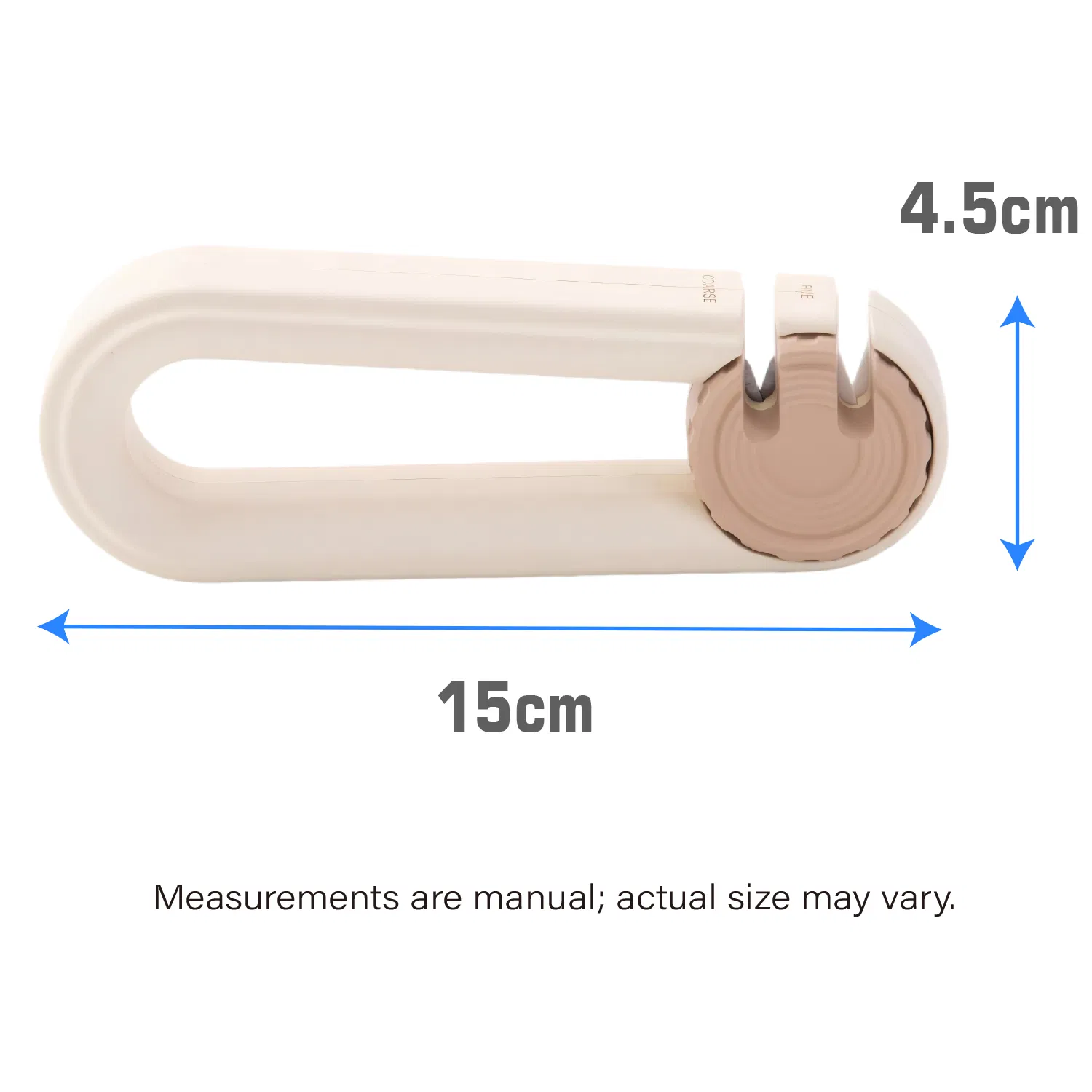 All-in-One Knife Sharpener Coarse Fine Ergonomic Ring Grip Compact Sharpening Device