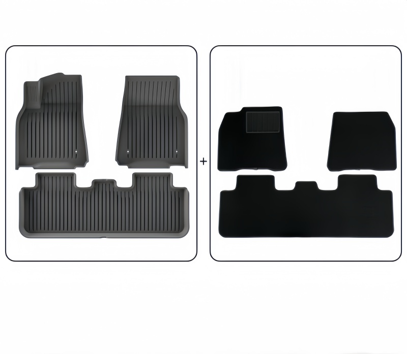 TPE Floor Mats for Model Y Juniper 2025 All Weather Foot Frunk Trunk Mat Automotive Interior Car Accessories