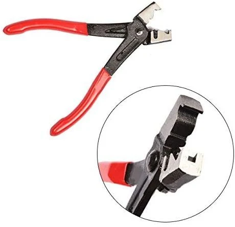 9PCS Hose Clamp Clip Plier Set with Flexible Spring Clamp Pliers Swivel Jaw Flat Angled Band Automotive Car Maintenance Repair Tools (48060002)