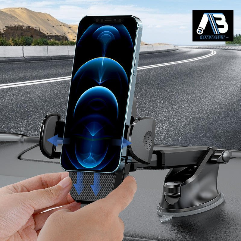 One-Hand Operation Auto-Clamping Anti-Slip Car Phone Mount