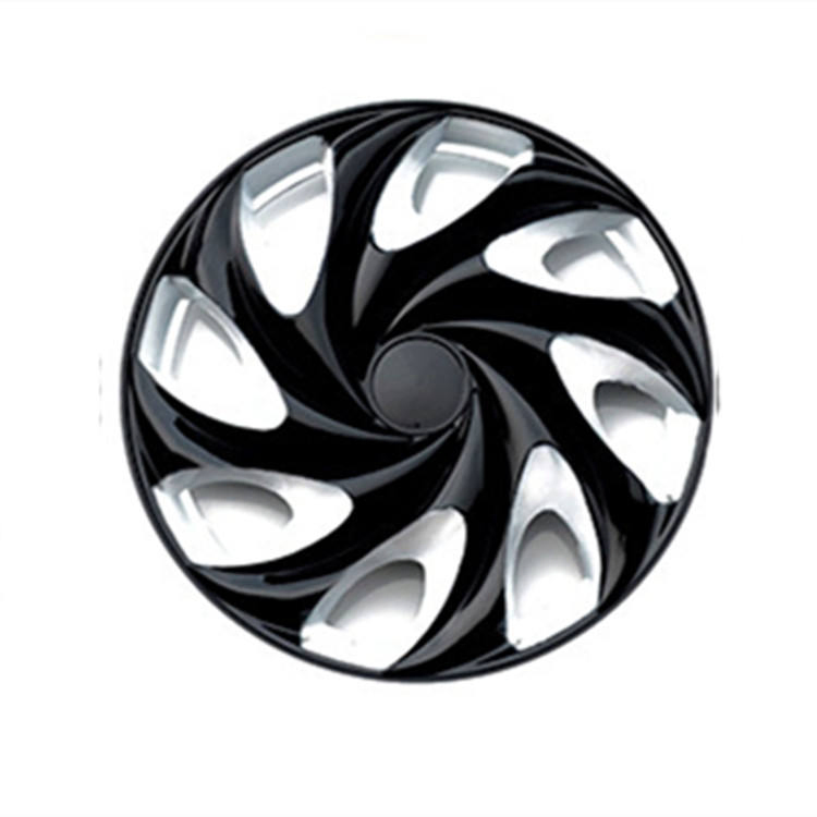 Stylish Hubcaps Universal Wheel Cover Type F Silver Black PP Plastic Durable Wheel Rim Caps Car Styling Accessories Parts