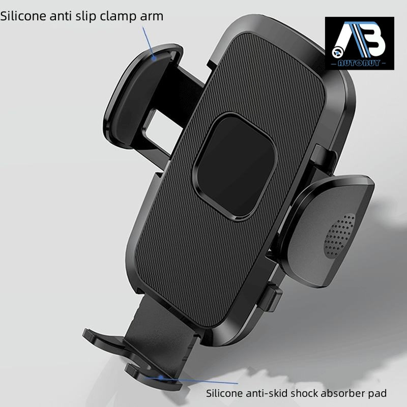One-Hand Operation Auto-Clamping Anti-Slip Car Phone Mount