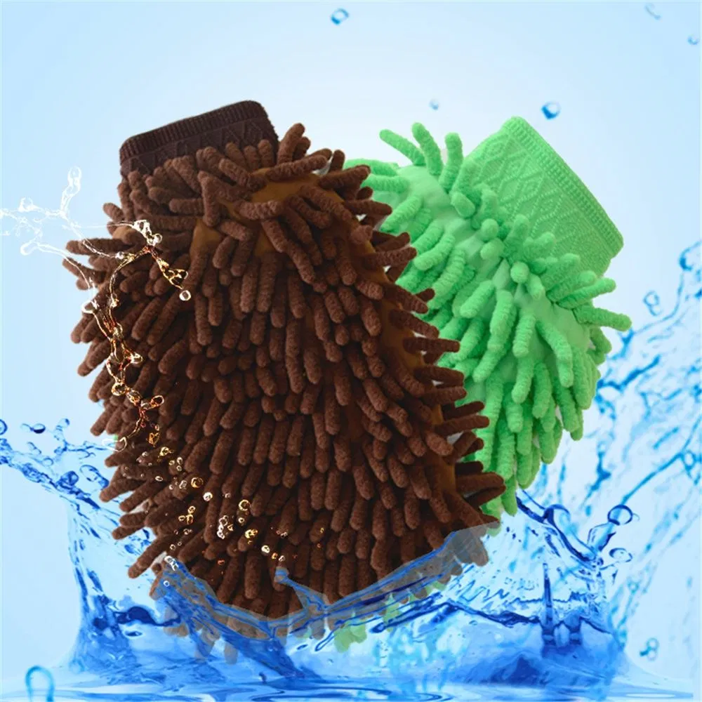 Chenille Double Sides Long Hair Car Cleaning Tool, Convenient Hand Clean Tool Window Rag and Car Washingtowel