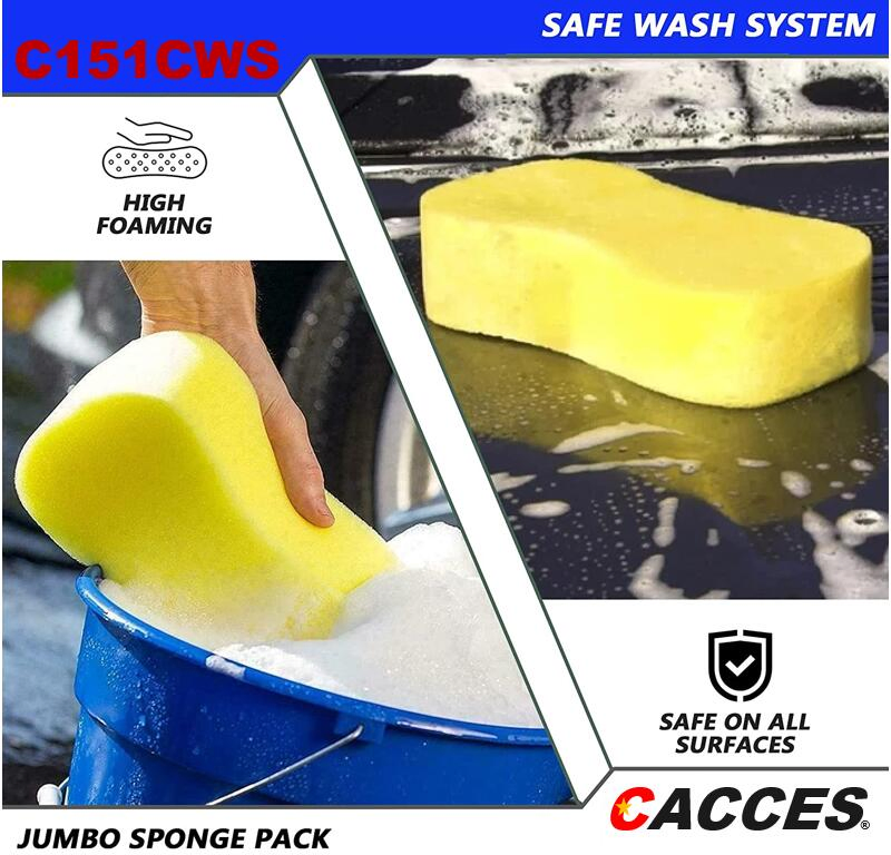Kitchen Wash Pad Car Care Pad Cleaning Foam Universal Wash Tool for Car,Motorcycle,Bike, Boat,Kitchen, Bathroom, Furniture, Glass, Super Water Absorbent Sponge