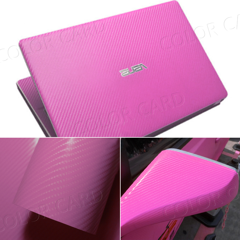 4D Carbon Fiber Pink PVC Car Wrap Vinyl Film Styling Exterior Accessories Car Body Wrap