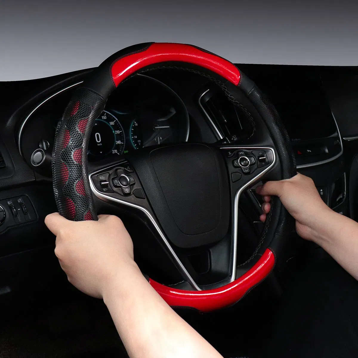 Microfiber Leather Car Steering Wheel Cover Anti-Slip Accessories Universal 15 Inch for Men and Women