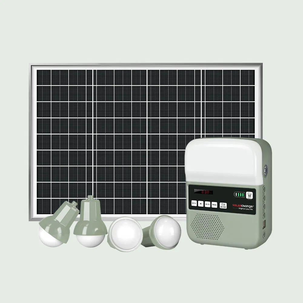Solar LED Lighting System with USB Mobile Charger