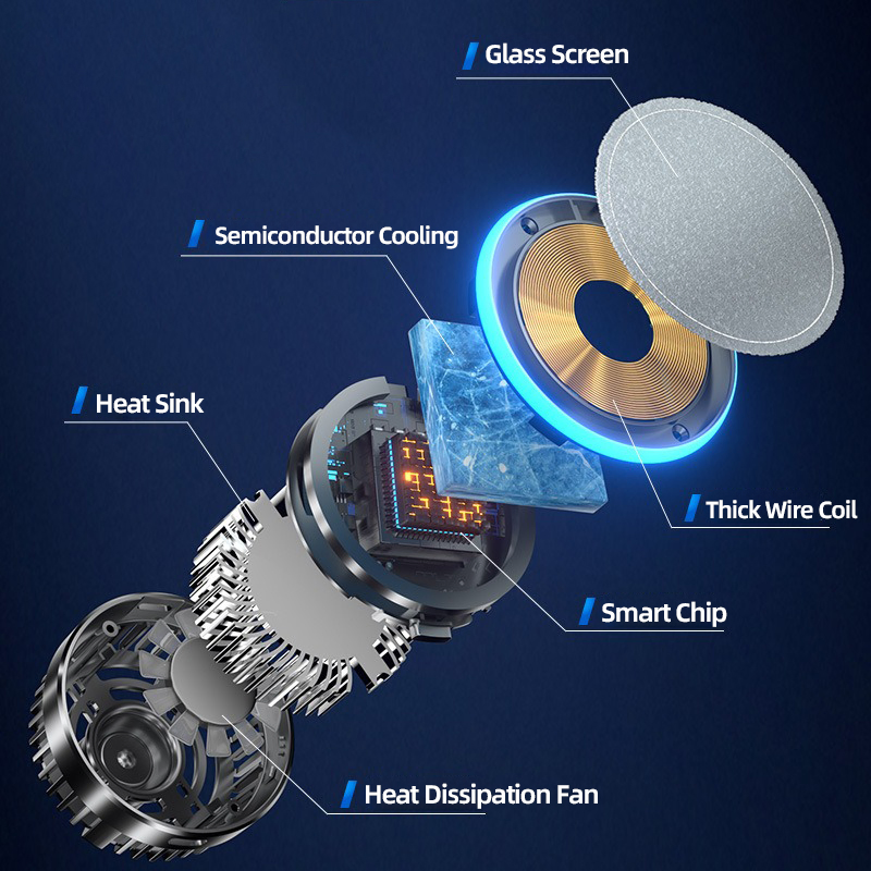 Car Magnetic Wireless Charging General Intelligent Navigation Car Phone Radiator Bracket