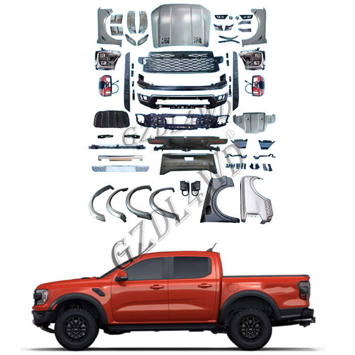 Gzdl4wd Car Exterior Accessories Conversion Body Kits for Ranger T6 T7 T8 2012-2021 Upgrade Raptor Auto Body Parts Front Bumper Kits