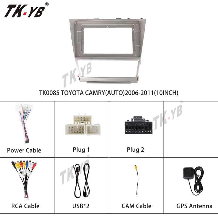 Navigation Audio System Tk Car Frame 2006 10 Inch Radio Frame Car Dashboard Accessories for Toyota Camry