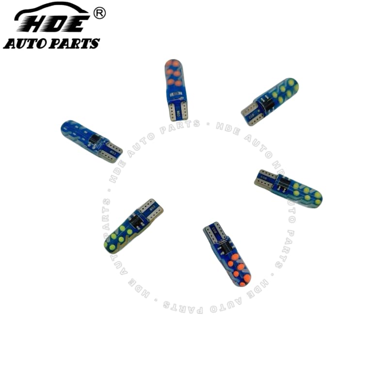 Car Accessories T10 COB Auto Motorcycle Car LED Bulb Flash Auto LED Interior Reading Indicator Lights Bulbs Multi-Color Silica