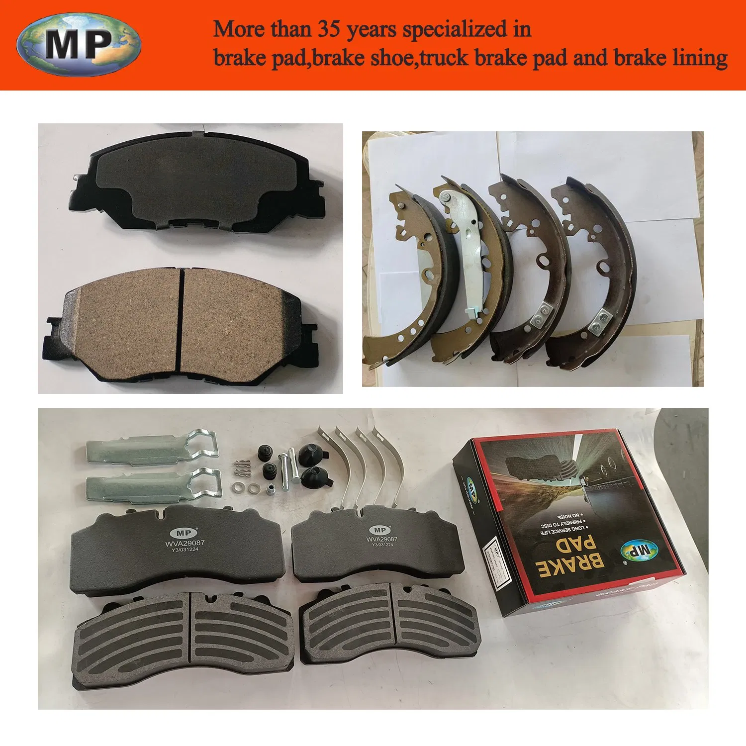 Mercedes Benz Rear Auto Brake Shoes Auto Parts High Performance Car Accessories 04496-36050