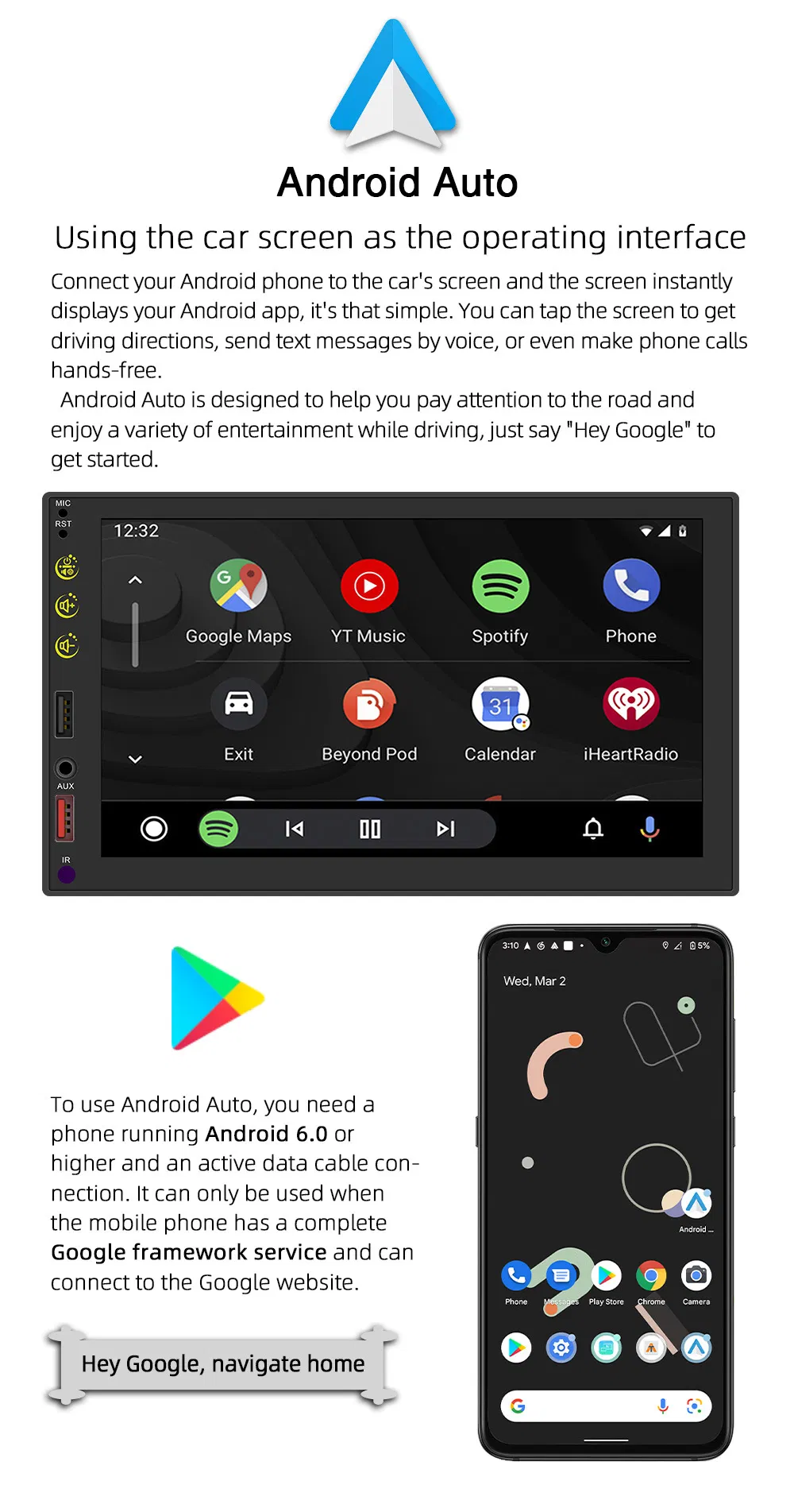 7-inch Stereo Display