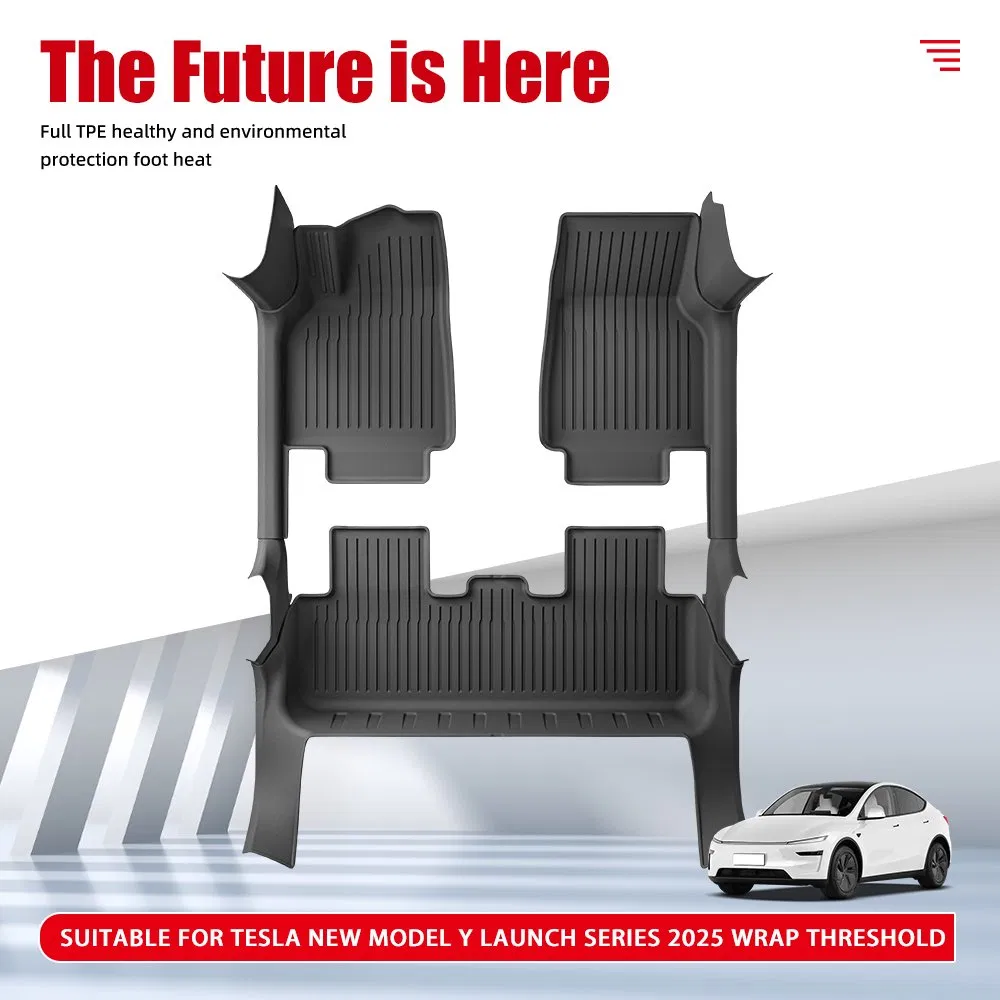 Hot Sell TPE 3D Car Mat Waterproof Easy Clean Car Floor Mat for Tesla New Model Y Launch Series 2025 Wrap Threshold