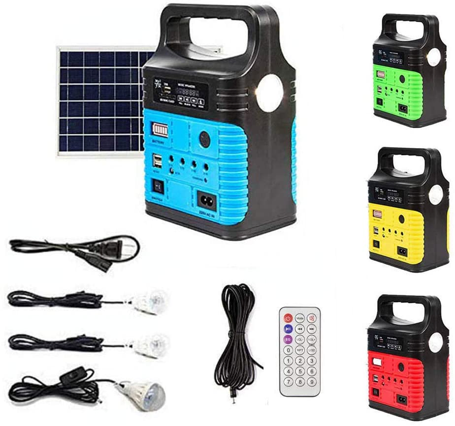Portable Solar Power System of LED Bulb Lighting with Speaker, Bluetooth, Charge Mobile Function