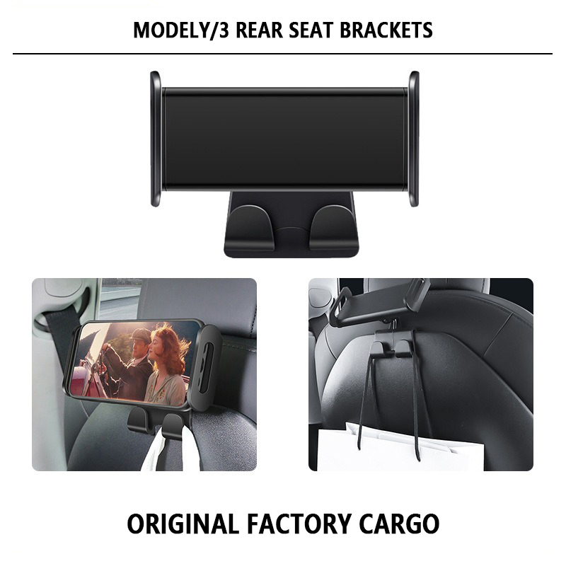 Magic Mobile Phone Stand Accessory for Model Y Easy Interior Rear Seat Car Modification