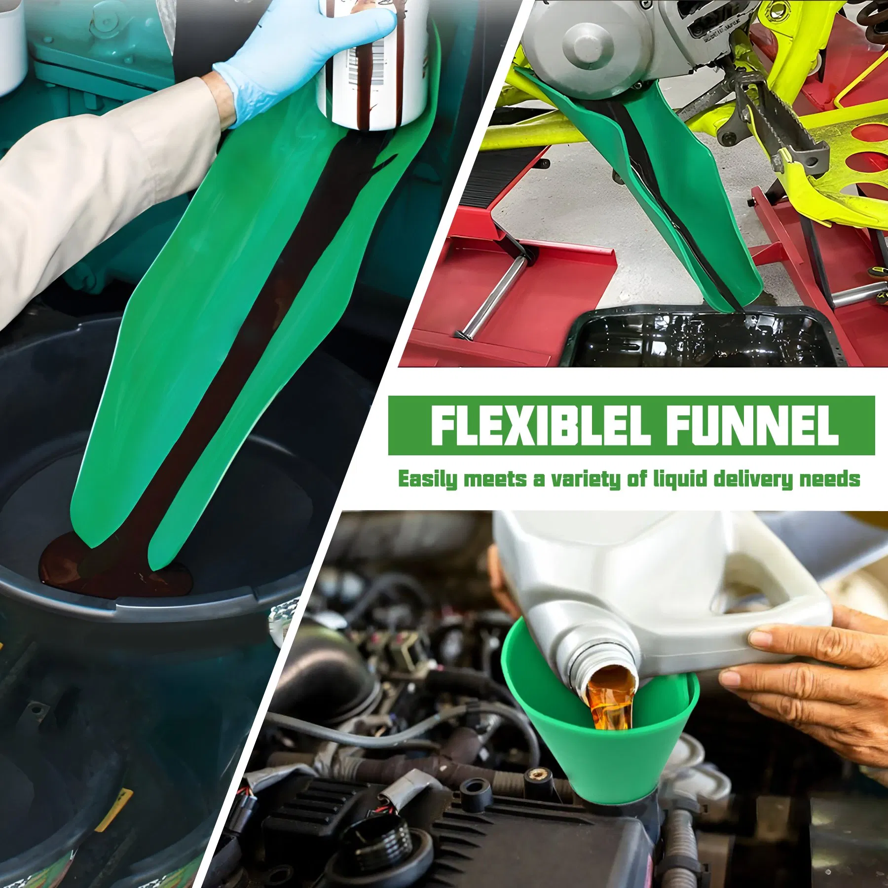 Flexible Draining Tool with Oil Guide Plate for Car