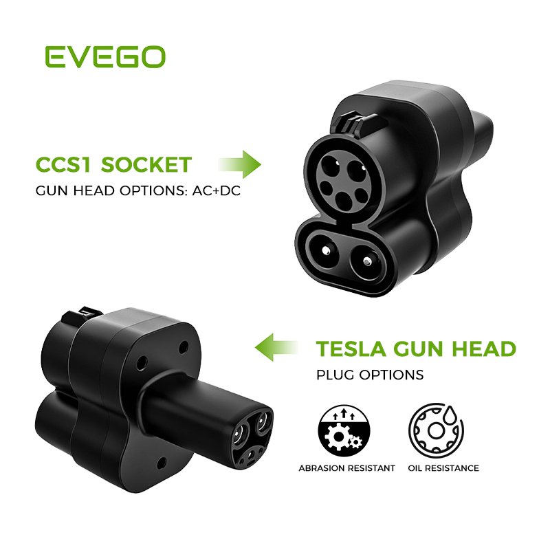 EV Car Charger Plug Connector CCS1 to J1772 Adapter for Tesla