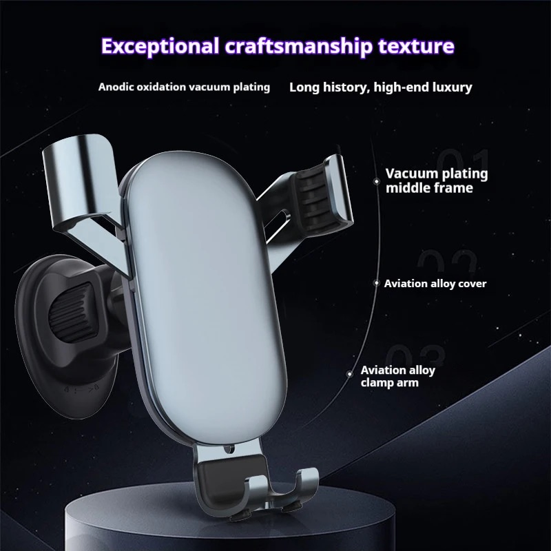 Durable Aluminum Alloy Car Phone Mount for Safe Driving