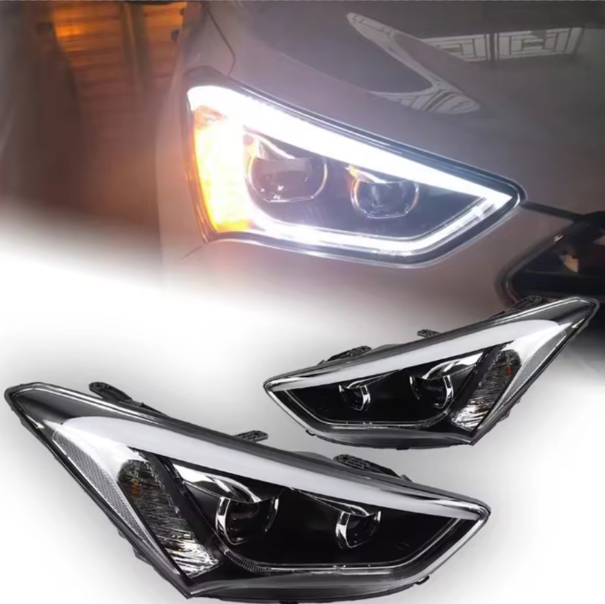 Car Styling Head Lamp for Hyundai IX45 Headlights 2013-2016 New Santa Fe LED Headlight DRL HID Bi Xenon Auto Accessories