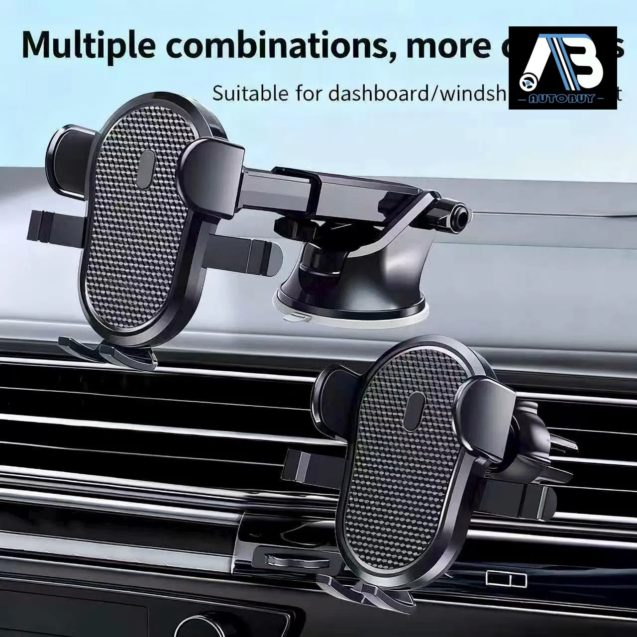 Large Phone Compatible Adjustable Angle Car Phone Mount