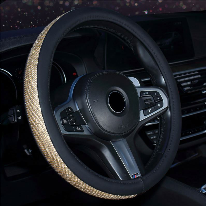New Car Steering Wheel Cover Anti Slip PU Leather Steering Covers Suitable 37-38cm Carbon Fiber Car Decoration Car Accessories