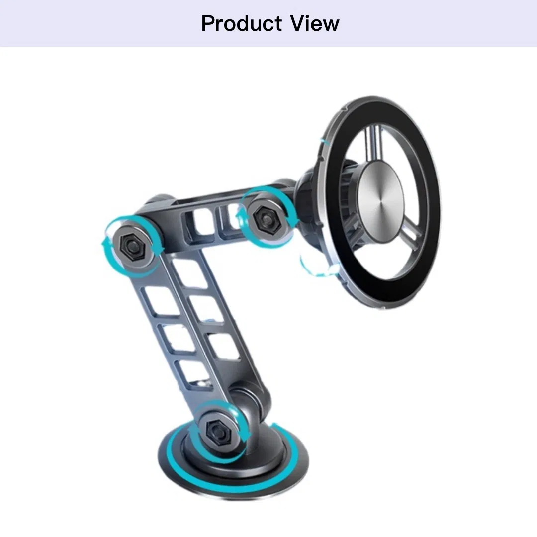 Metal Folding Magnetic Phone Holder Strong Magnet Car Mount 360° Rotation