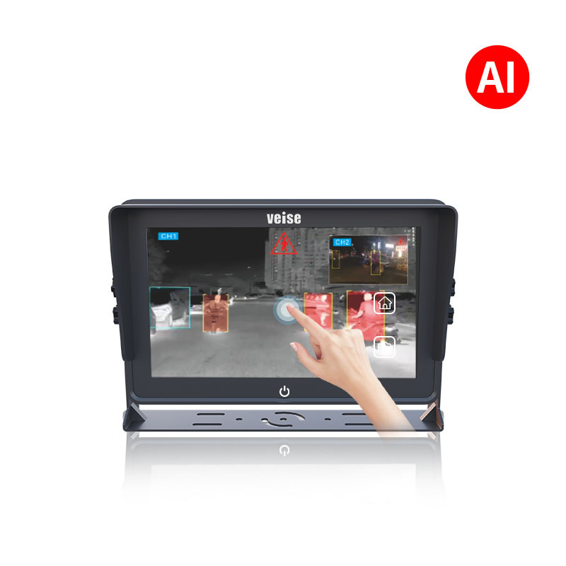 7 Inch Dual Spectrum Thermal Imaging Security Ai Camera System for Car Safety