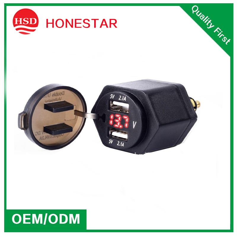 Car Charger Motorcycle 5V 2.1A+2.1A Dual USB Adapter for BMW