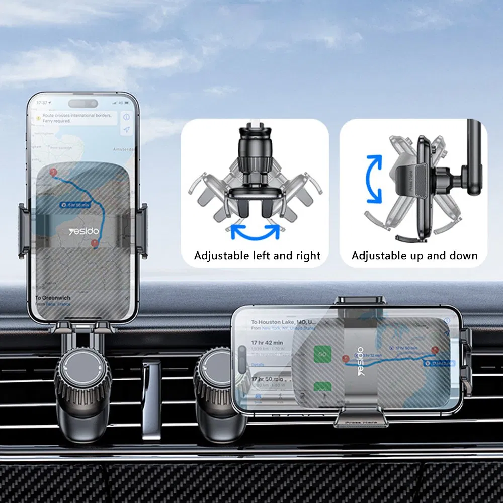 Yesido Adjustable C242 Air Vent Phone Holder Car Phone Mount for iPhone 16 Plus PRO Max