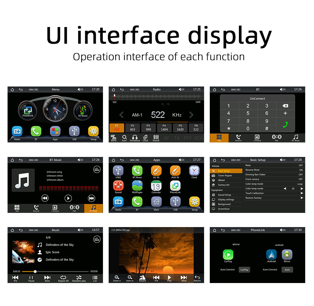 Car Accessory Fs03c Car Stereo 7-Inch MP5 Player Multimedia Player with Mirror Link Steering Wheel Control Car Video